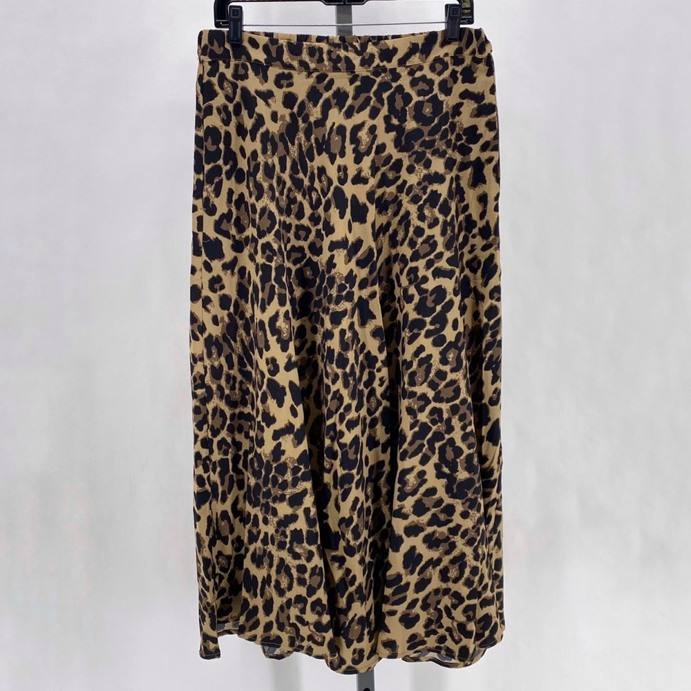 Emmie Rose tan & black leopard print skirt
